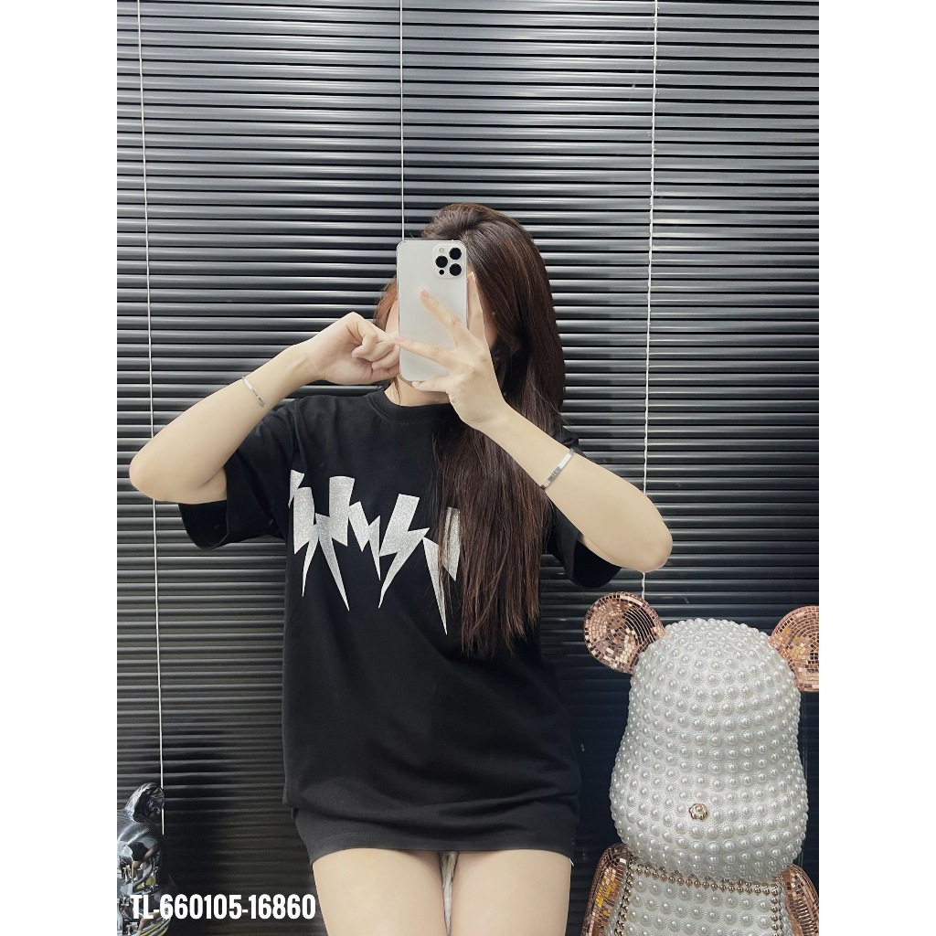 🔥Hot🔥Áo thun Neil Barrett họa tiết sét kim tuyến thiết kế hot trend Nam nữ New 2024