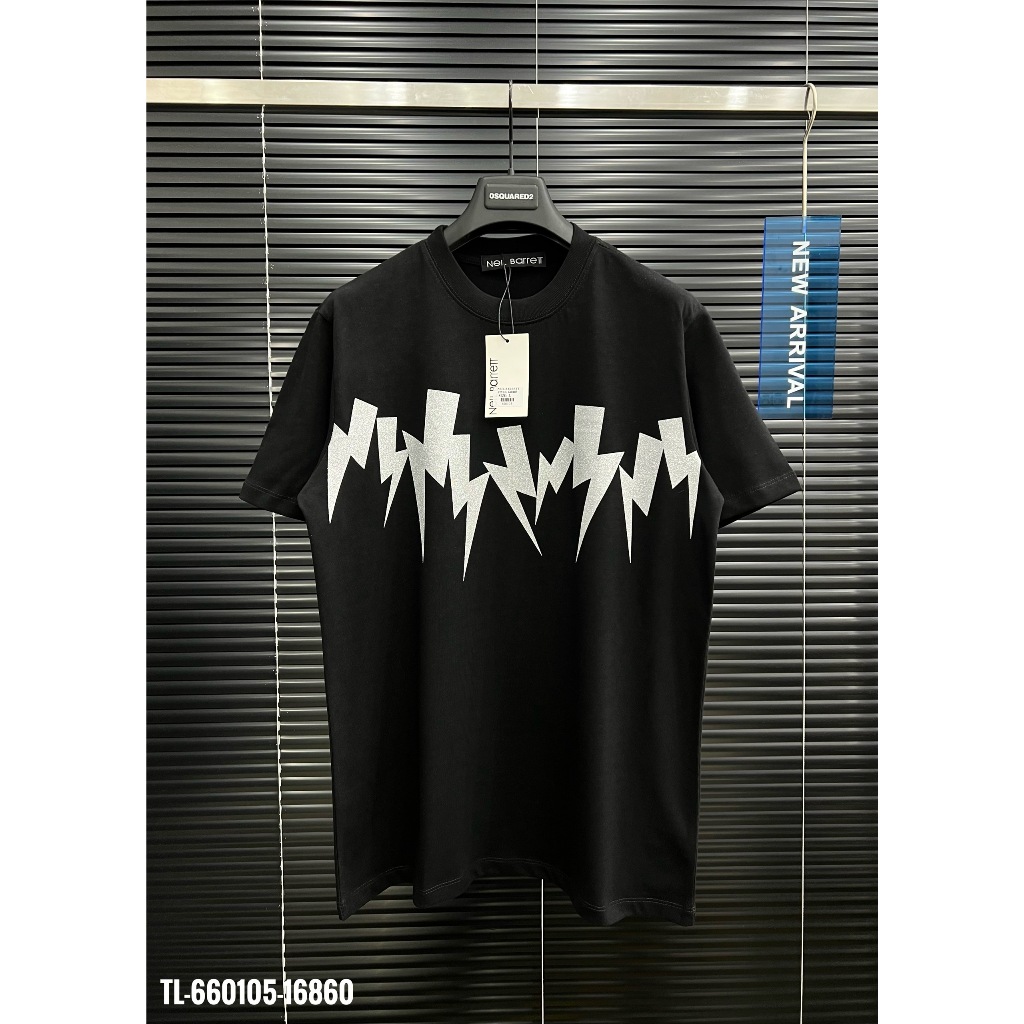 🔥Hot🔥Áo thun Neil Barrett họa tiết sét kim tuyến thiết kế hot trend Nam nữ New 2024