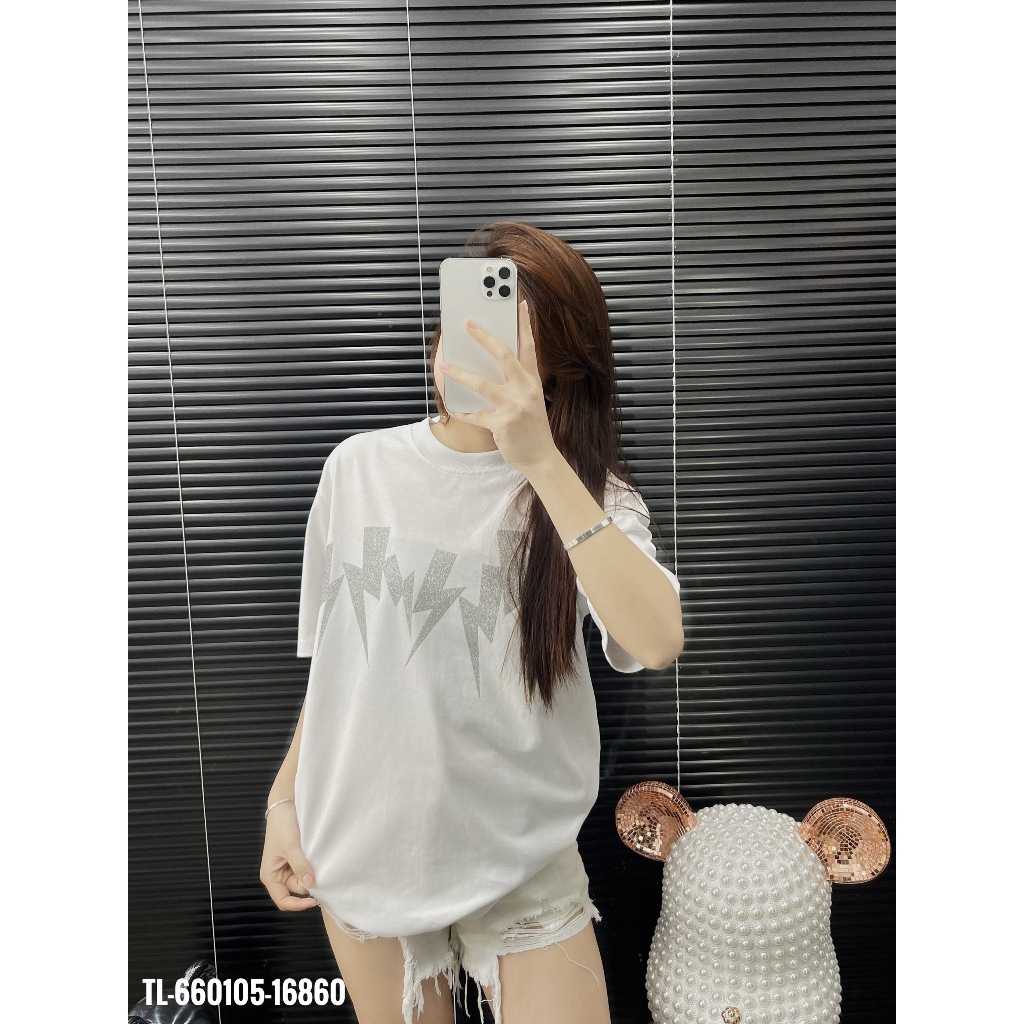 🔥Hot🔥Áo thun Neil Barrett họa tiết sét kim tuyến thiết kế hot trend Nam nữ New 2024