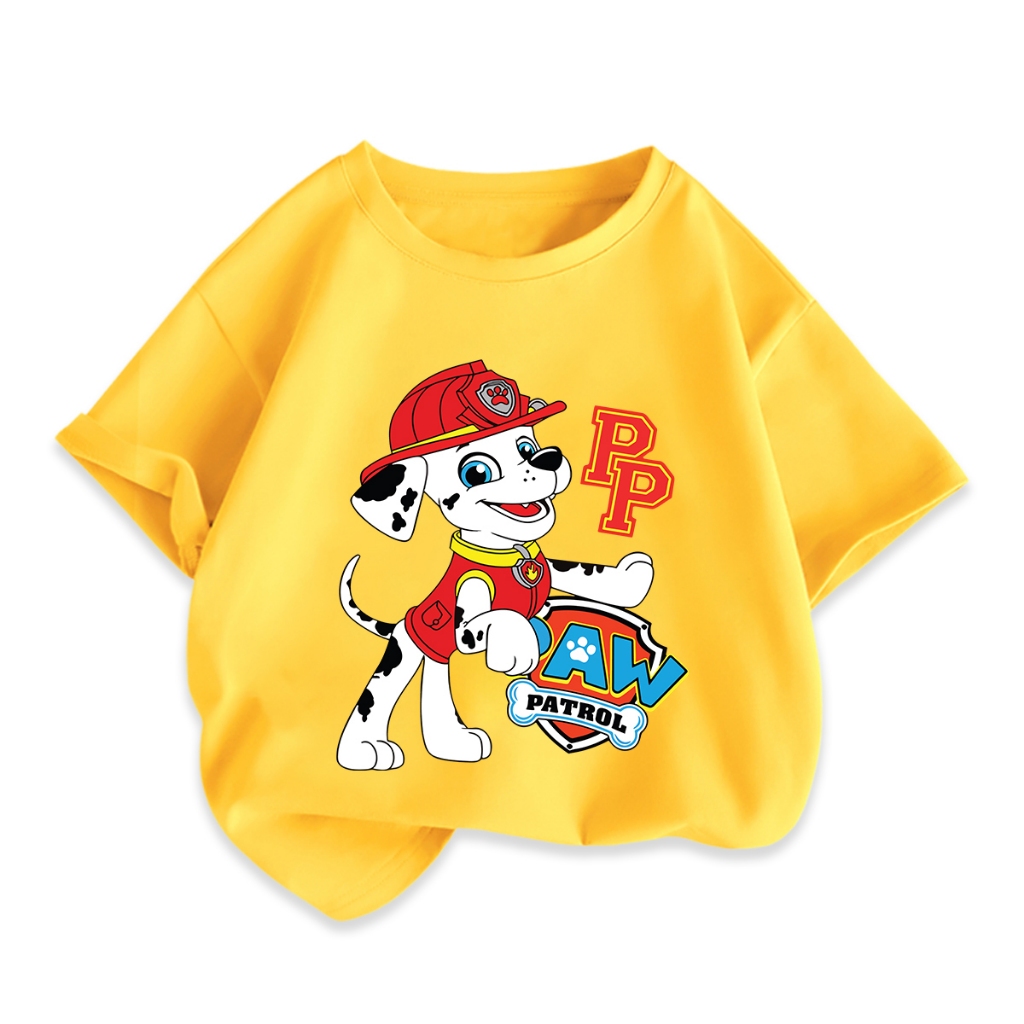 Áo thun bé trai 2023 áo phông cho bé in hình Đội chó cứu hộ Paw Patrol