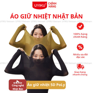 Áo giữ nhiệt 5D POLY công nghệ vải Nano Nhật Bản siêu nhẹ, siêu co giãn, giữ ẩm cho da