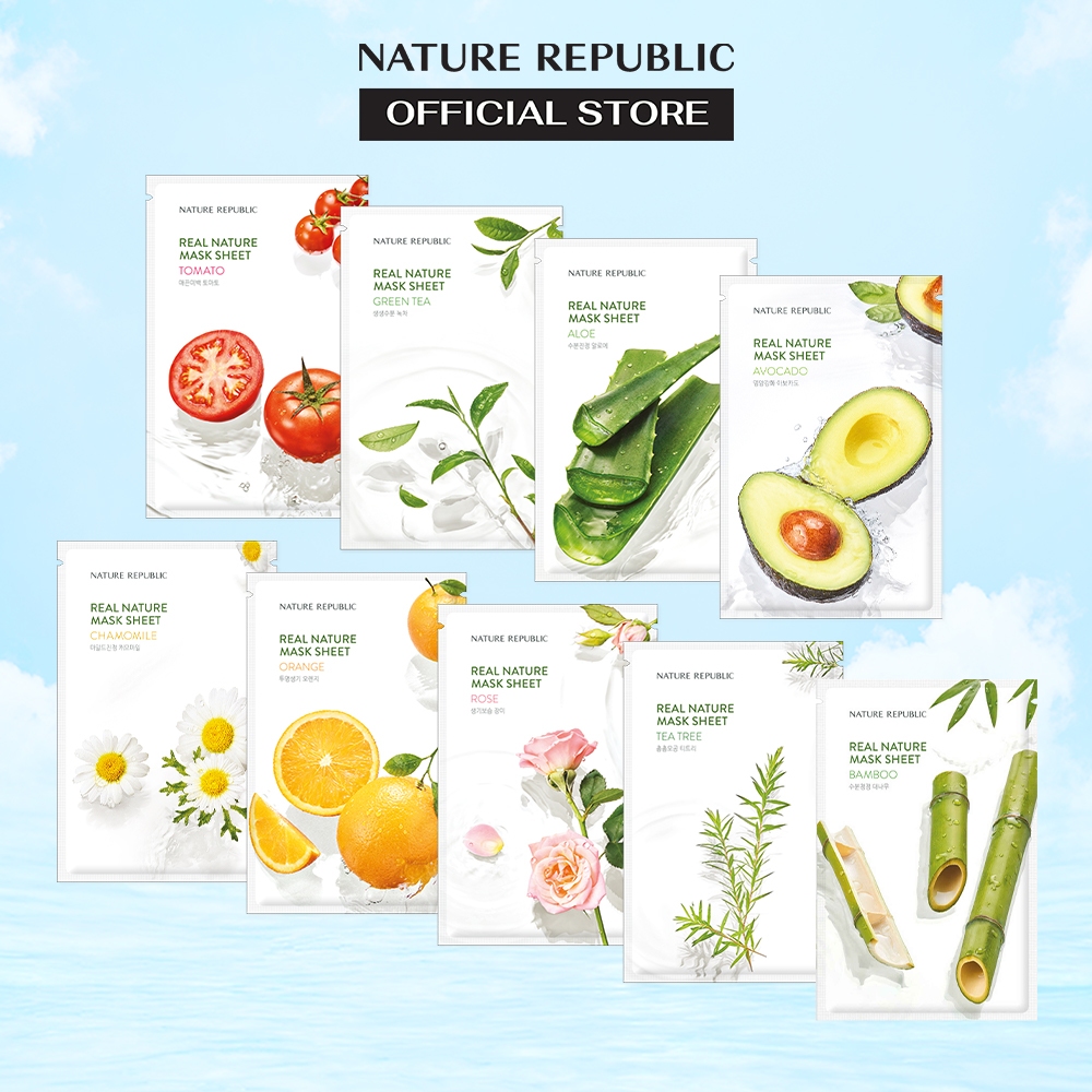 Nature Republic Mặt nạ giấy dưỡng ẩm Real Nature  Mask Sheet 23ml