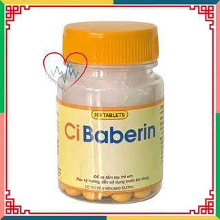 CI BABERIN Vinaphar (Berberin )- ( Chai 100 viên )- hỗ trợ trong nhiễm trùng đường ruột