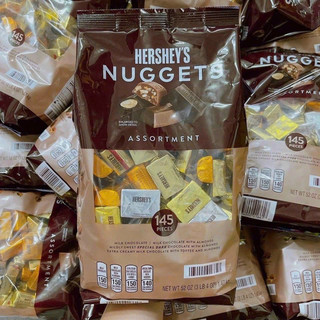 ( mẫu mới)Kẹo Chocolate) Hershey's Nuggets 1,47Kg , 145 viên của Mỹ( socola