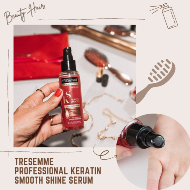 Serum Dưỡng Tóc TRESemme Vào Nếp Bóng Mượt  & Xịt Bảo Vệ Tóc Keratin Smooth
