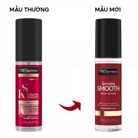 Serum Dưỡng Tóc TRESemme Vào Nếp Bóng Mượt  & Xịt Bảo Vệ Tóc Keratin Smooth