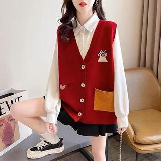 Áo khoác len nữ - Áo gile nút kiểu dáng Hàn Quốc - LyLy Shop