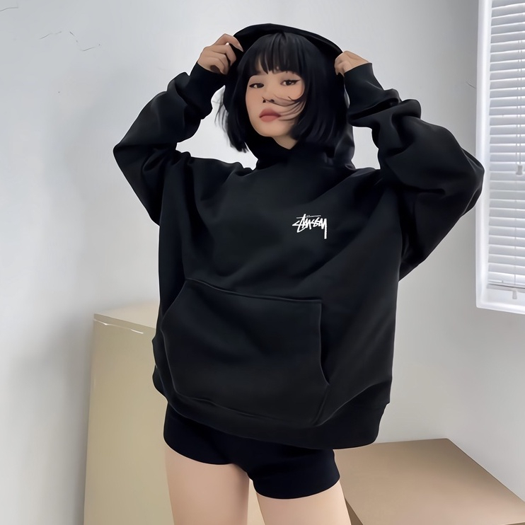 Áo hoodie STUSSY local brand chất nỉ bông dày 350gsm nam nữ mùa thu đông 2023 Lamour