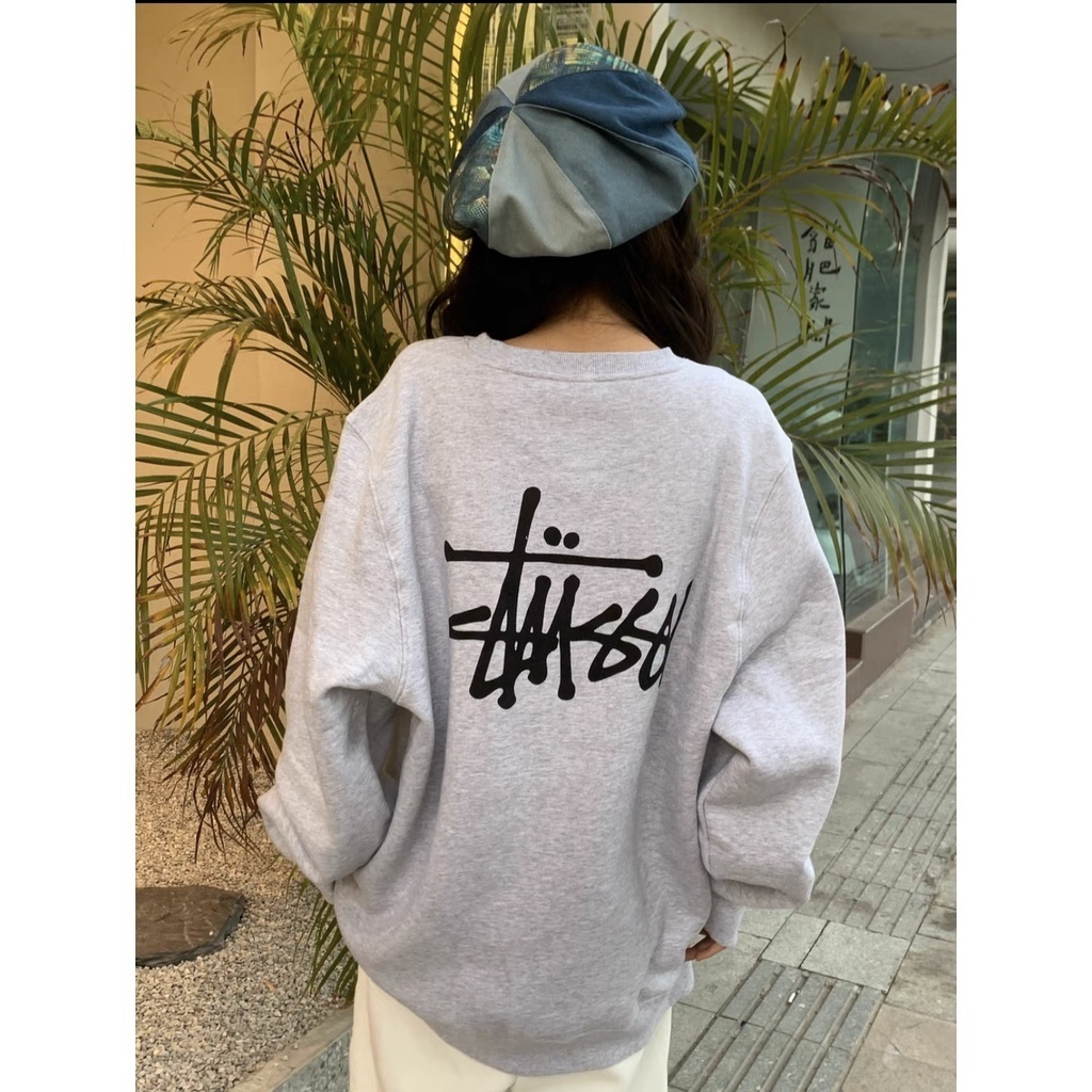 Áo sweater stussy local brand cổ tròn hoodie nam nữ fom rộng unisex thời trang tay dài nỉ bông