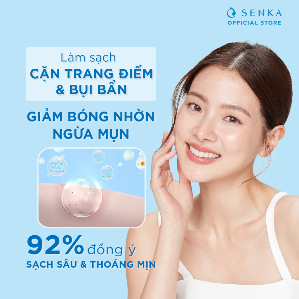 Nước Tẩy Trang Senka All Clear Water 230ml - Cho Da Dầu Mụn, Da Khô
