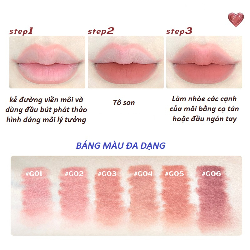 Chì  Kẻ Viền Môi GOGO TALES Velvel Fog Lipliner tạo hiệu ứng 3D GT531