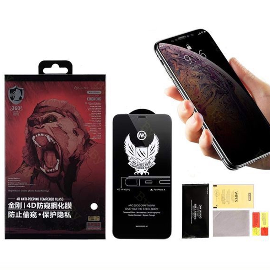Kính cường lực chống nhìn trộm iphone Kingkong 4D chính hãng WK