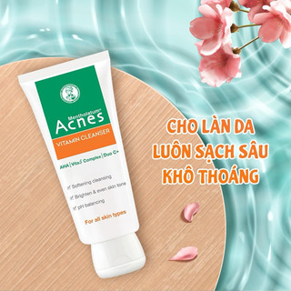(MỚI) SỮA RỬA MẶT ACNES VITAMIN CLEANSER-BỔ SUNG DƯỠNG CHẤT SẠCH MỤN MỜ THÂM