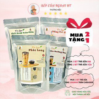 Set nguyên liệu pha trà sữa trân châu đường đen - bếp của ngoại ht