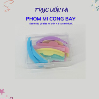 Trục Uốn mi phom cong bay - Set 8 cặp ( 5 size mi trên và 3 size mi dưới )