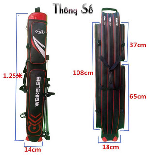 bao đựng cần 3 ngăn cao cấp