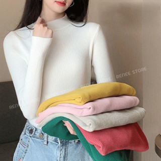  Áo len tăm dài tay cổ 3 phân áo len nữ giữ nhiệt nhiều màu thanh lịch - A1130 