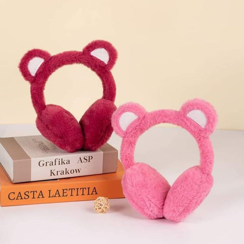 Bịt tai bông hoa tai thỏ, gấu dâu, biệt đội Sanrio giữ ấm dễ thương