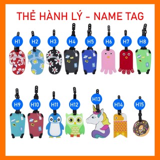 Thẻ hành lý - Name tag họa tiết hoạt hình sáng tạo