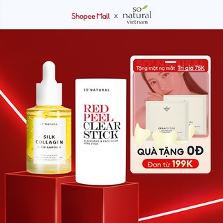 Combo Dưỡng Da Clear Stick Và Silk Collagen Ampoule Chính Hãng So Natural