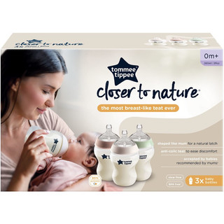 Bình sữa Tommee Tippee 260ml set 3 bình cổ màu