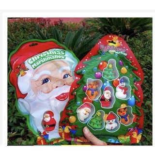 Kẹo bông dẻo noel,kẹo dẻo giáng sinh hình ông già noel,cây thông noel ,người tuyết,mũ noel 88gr