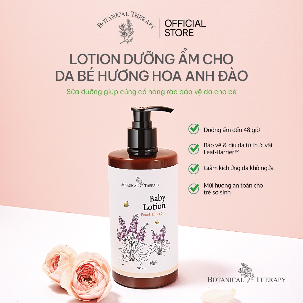 Sữa dưỡng ẩm dịu nhẹ cho bé hương hoa anh đào Botanical Therapy Baby Lotion 100ml