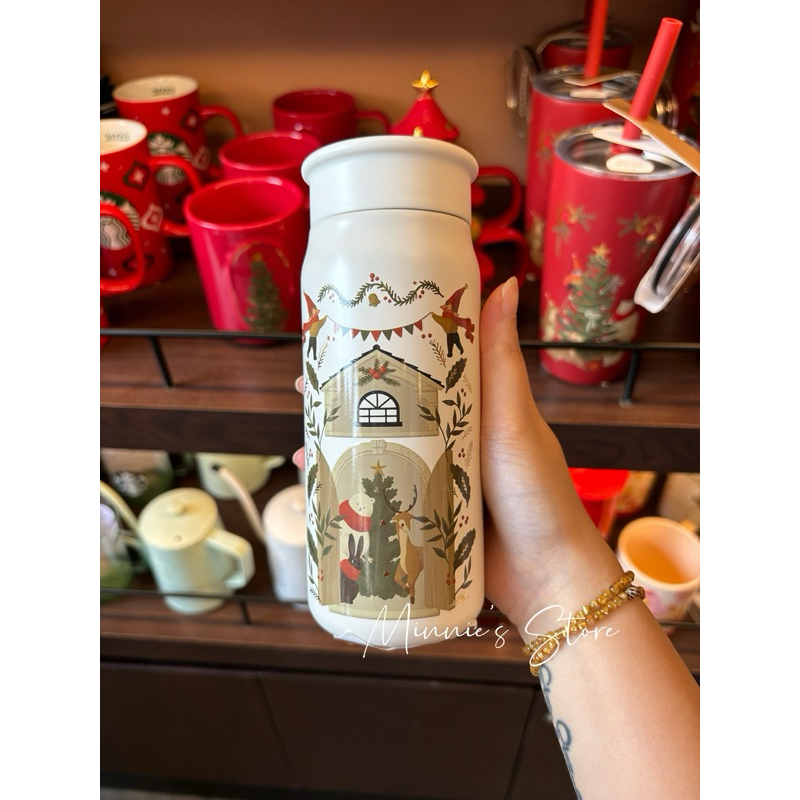 Bình Starbucks Stainless Steel Welcome To The Holiday Home 12Oz