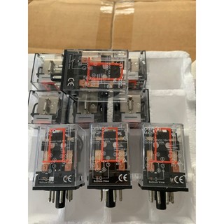 Rơ le trung gian 8 chân tròn 10a mk2p-i 220vac, đế 8 chân tròn
