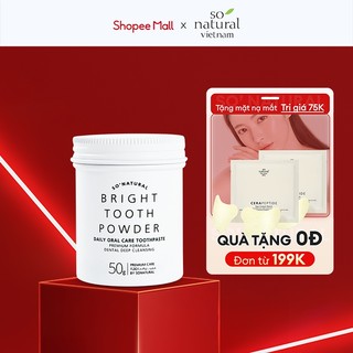 Bột Trắng Răng Hỗ Trợ Giảm Hôi Miệng Hiệu Quả Nhanh Chóng Bright Tooth Powder 2in1 50G So Natural