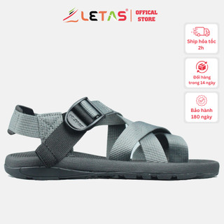 Sandal Unisex Quai Chéo Xỏ Ngón Letas LNV65 - Tro