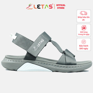 Sandal Unisex Letas F7 nhẹ Sport xám cốm