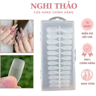 Móng úp tay nhám form hạt gạo hộp 240 móng