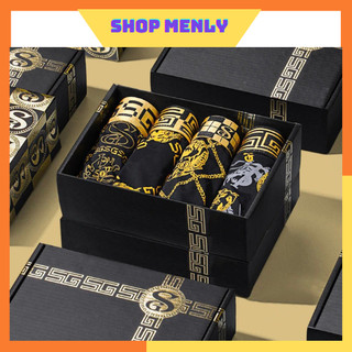 COMBO 4 quân sịp nam Ver_sac thun lạnh Full hộp túi giấy lam quà tặng