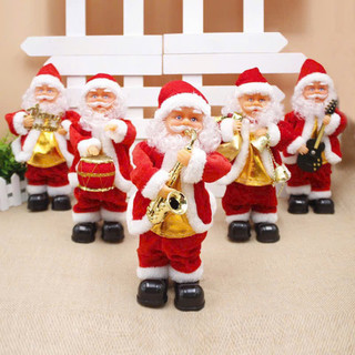 Tặng kèm pin Đồ chơi ông già Noel thổi kèn quà tặng cho bé ngày lễ Giáng sinh