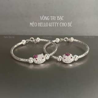  Vòng tay Bạc Mèo Hello Kitty cho bé gái từ 1 đến 12 tuổi - Quà tặng thôi nôi sinh nhật ngày kỷ niệm- TTA.L142 Jewelry 