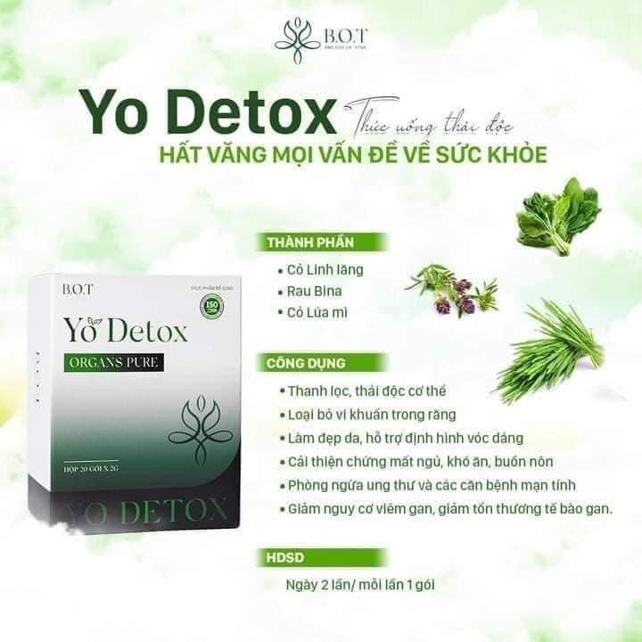 Sản Phẩm Bảo Vệ Sức Khỏe Yo Detox Chính Hãng B.O.T Giúp Đào Thải Thanh Lọc