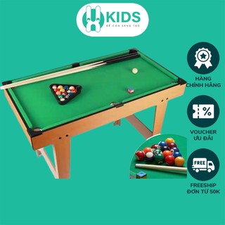 Đồ chơi bàn Bi-A gỗ mini cỡ lớn cao cấp X KIDS có chân bàn bi a gấp gọn giúp rèn luyện vận động trí óc cho trẻ em