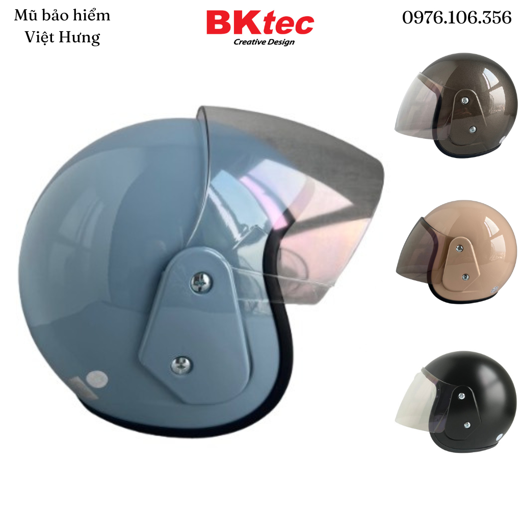 Mũ Bảo Hiểm Trùm Đầu BKtec BK19 - Vòng đầu 56-58cm - Hàng Chính Hãng - Bảo Hành 12 Tháng