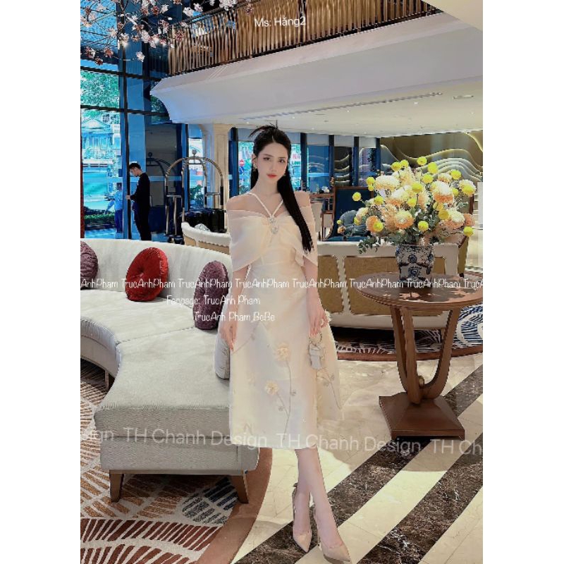 Váy đầm tafta phối tơ cao cấp dự tiệc đi chơi đều xinh.