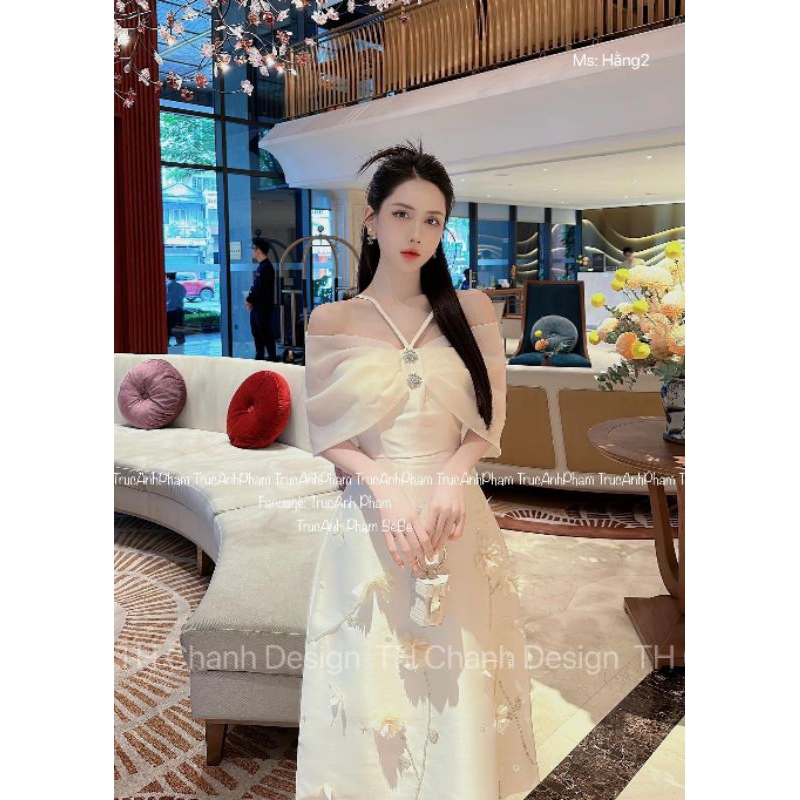 Váy đầm tafta phối tơ cao cấp dự tiệc đi chơi đều xinh.