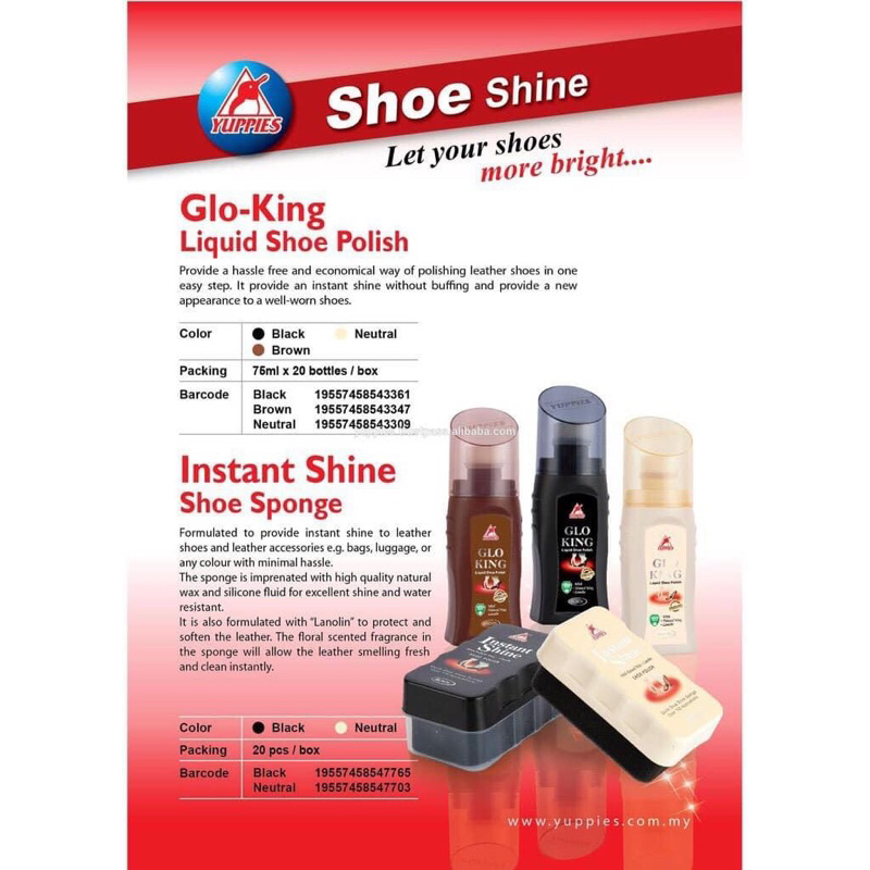 Xi nước đánh giày hãng glo king - Dùng để vệ sinh đánh Đồ Da