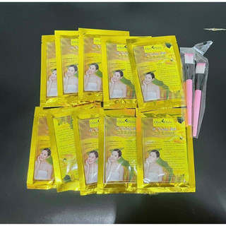 Combo 10 gói mặt nạ ủ trắng 2 cây cọ