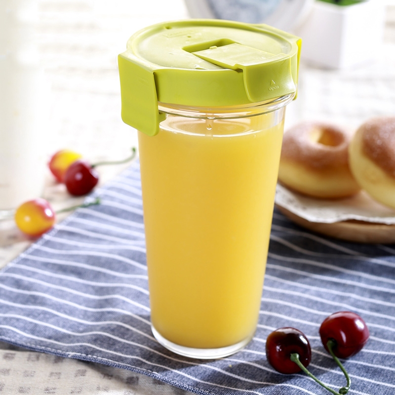 Ly thủy tinh có nắp Glasslock 450ml có chia vạch PC318S - Larva Store