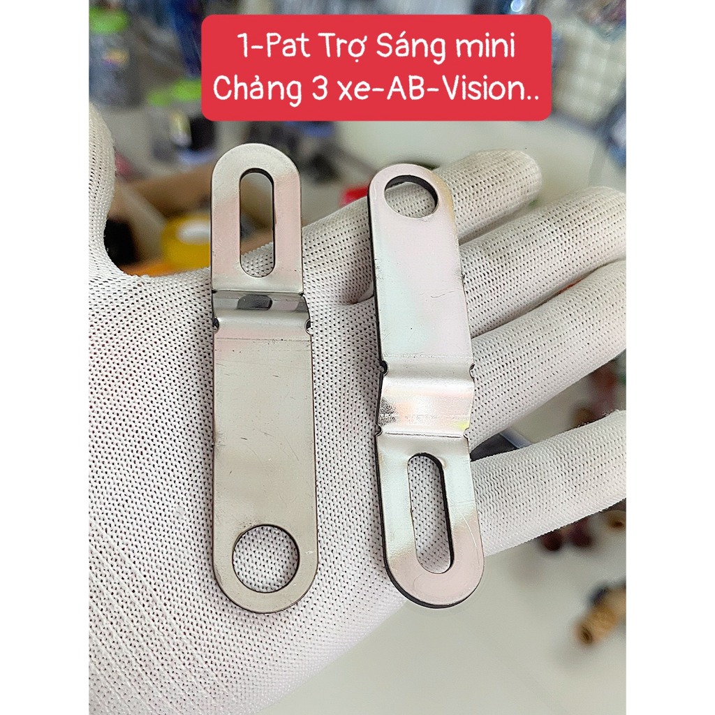 Pat gắn trợ sáng chân gương thẳng kiểu mới  inox304