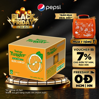Compo 6 Chai Nước Cam Ép Twister Tropicana 1L