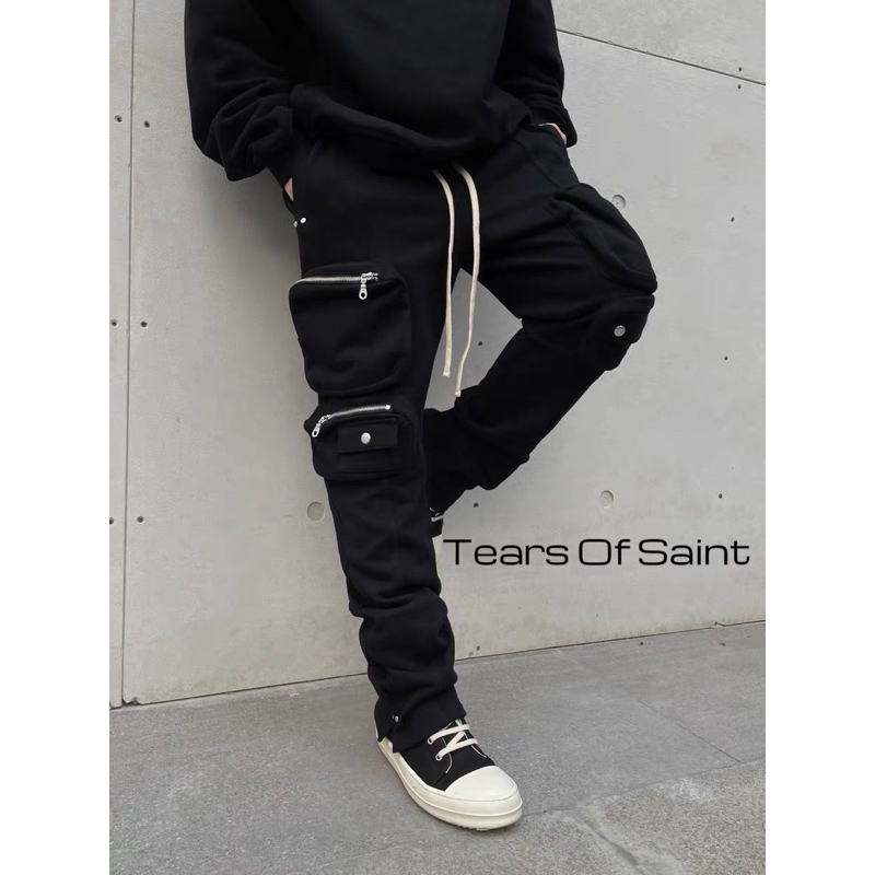 Quần Cargo - Tear of Saint - kaki Túi hộp khoá zip new2020