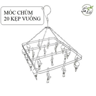 Móc chùm, móc tròn inox phơi quần áo trẻ em