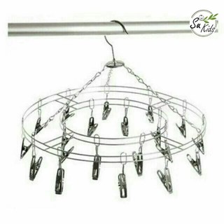 Móc chùm, móc tròn inox phơi quần áo trẻ em