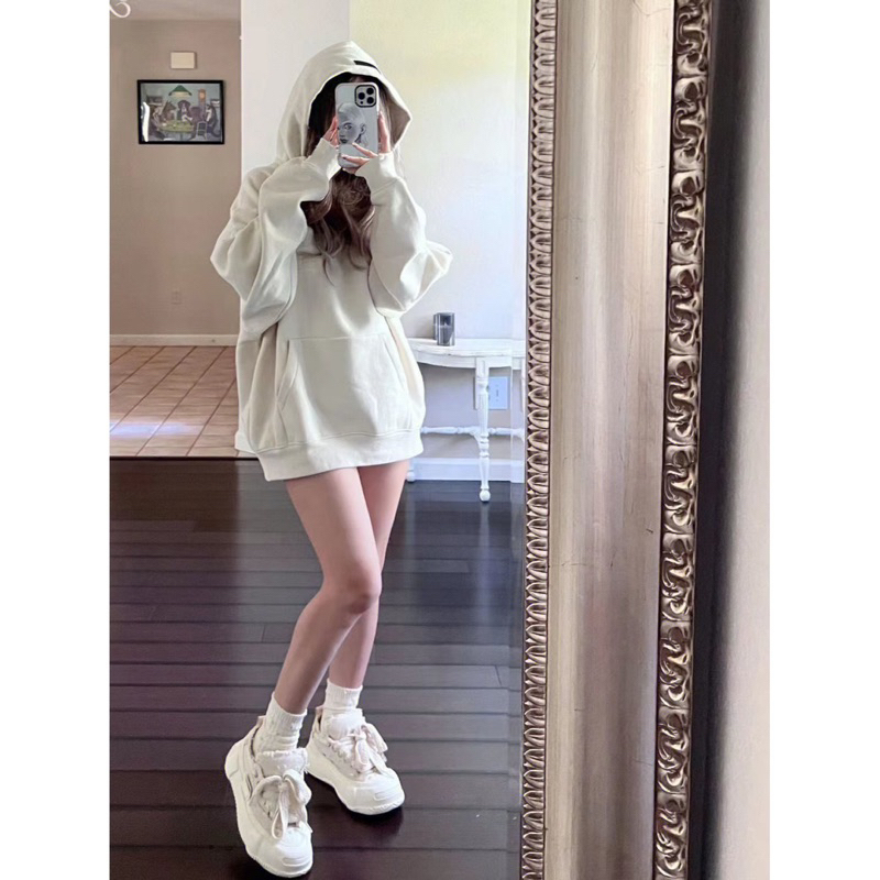 Áo hoodie nỉ có mũ unisex dày dặn 2 lớp form rộng, áo sweater nỉ lót lông basic phong cách Hàn Quốc SP66